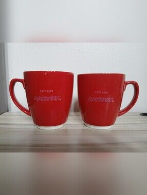Vintage Mandarin Chinese Buffet Restaurant Oversized Coffee Tea Mugs Set of 2